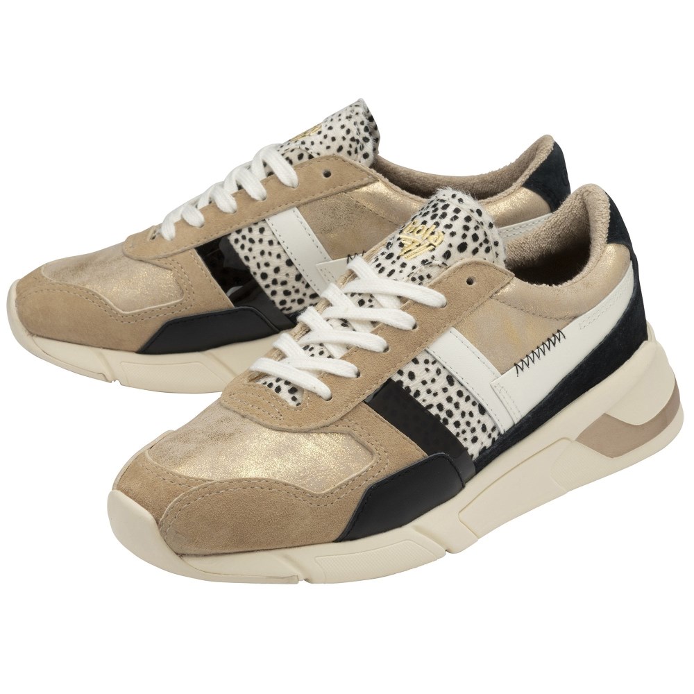 Gola Classics Women's Eclipse Mode Sneakers - Gold/Cheetah/Multi