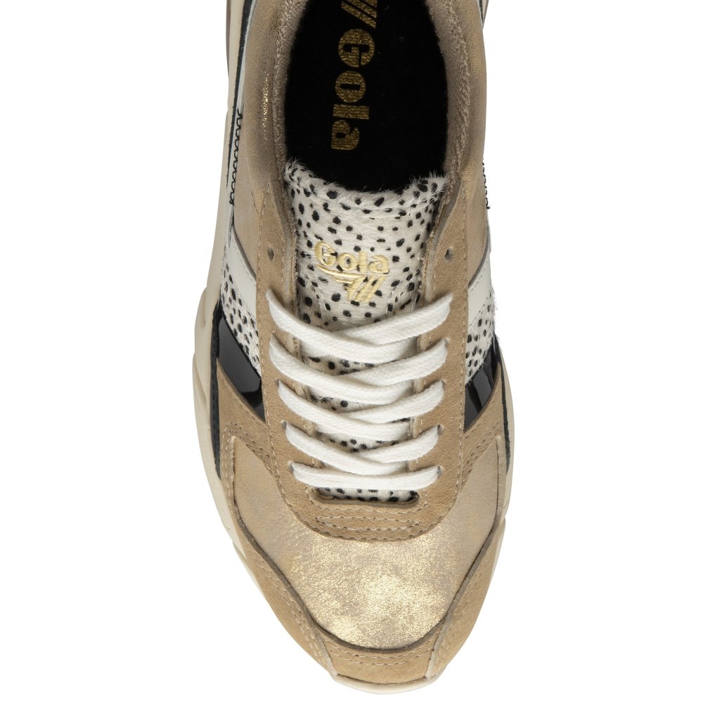 Gola Classics Women's Eclipse Mode Sneakers - Gold/Cheetah/Multi