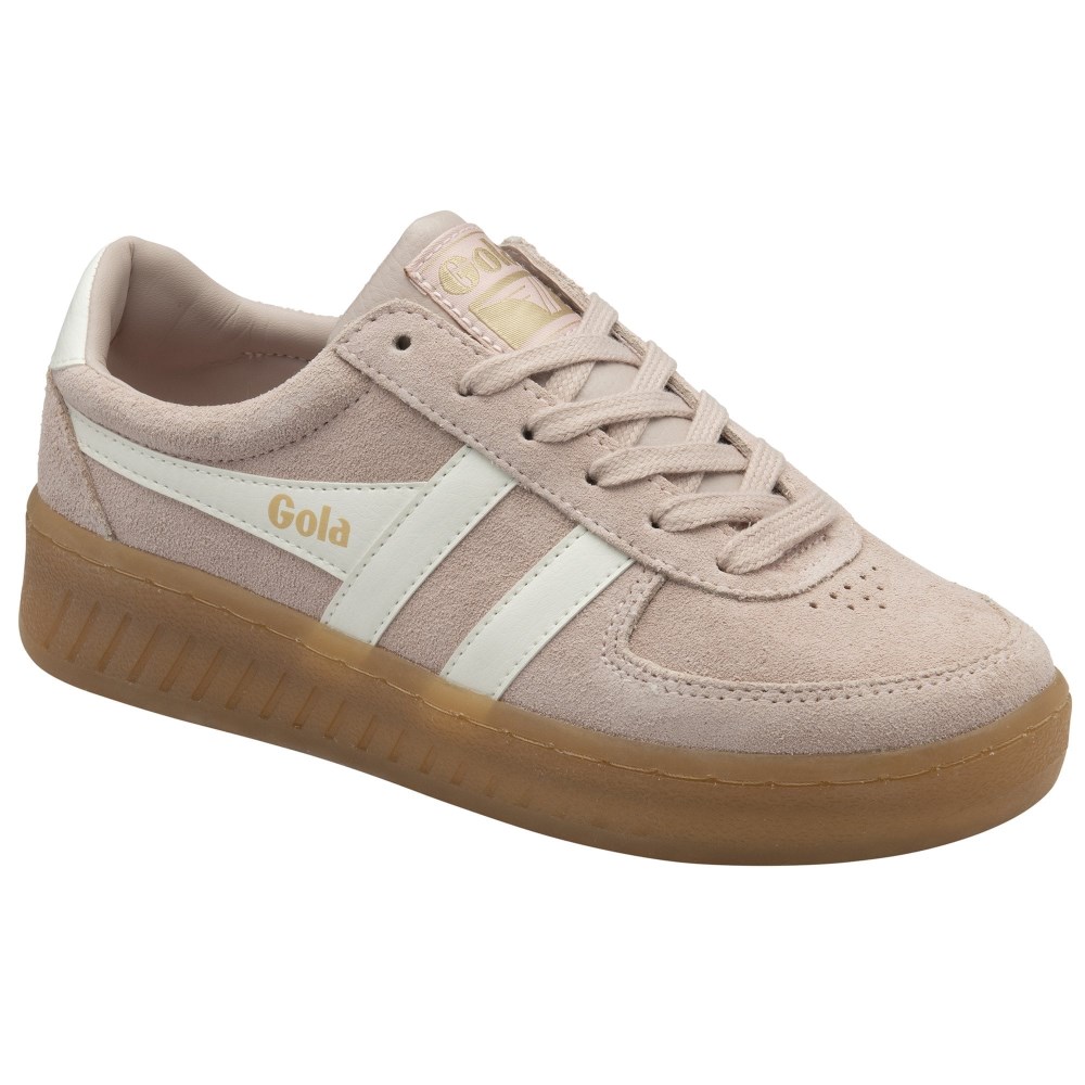 Gola Classics Women's Grandslam Suede Sneakers - Rose/Off White/Gum