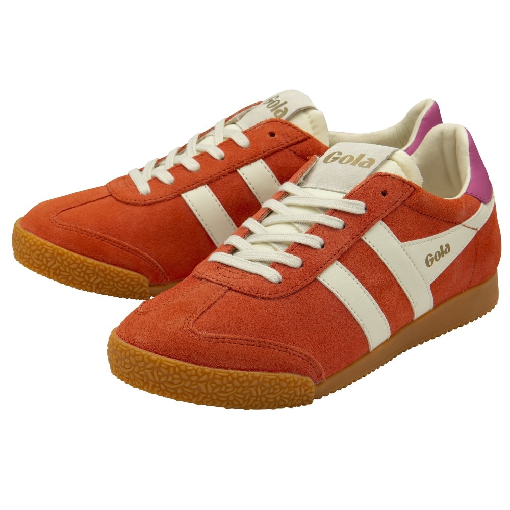 Gola Classics Women's Elan Sneakers - Hot Coral/Off White/Fuchsia