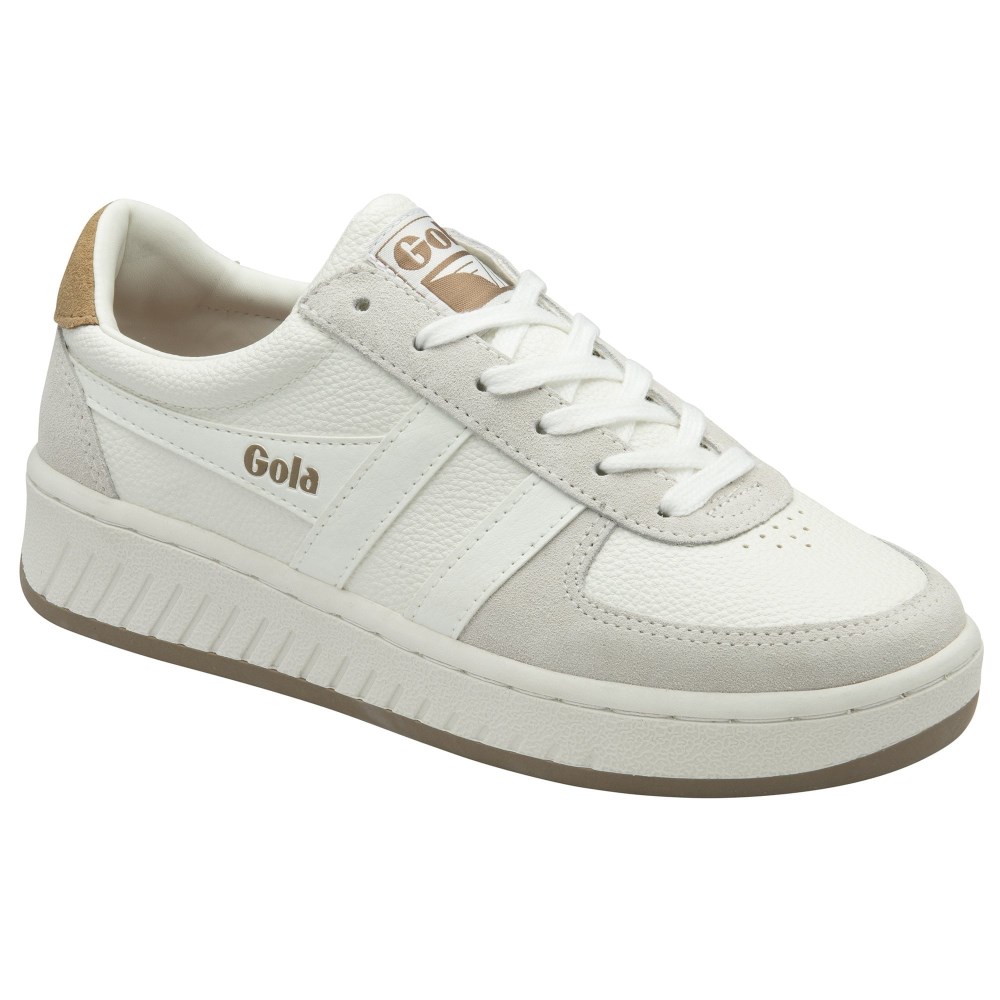 Gola Classics Women's Grandslam '88 Sneakers - White/White/Light Caramel