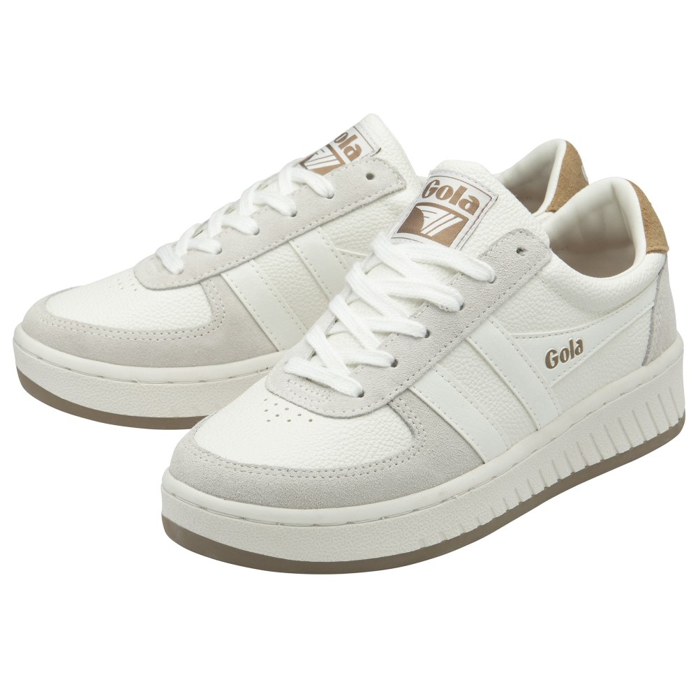 Gola Classics Women's Grandslam '88 Sneakers - White/White/Light Caramel
