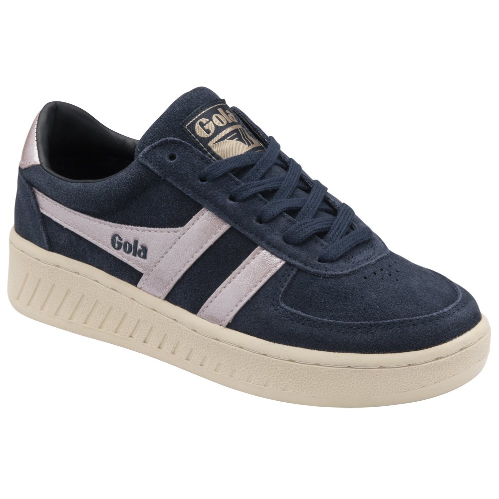 Gola Classics Women's Grandslam Flame Sneakers - Navy/Pale Pink