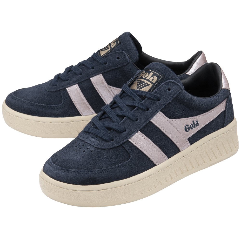 Gola Classics Women's Grandslam Flame Sneakers - Navy/Pale Pink