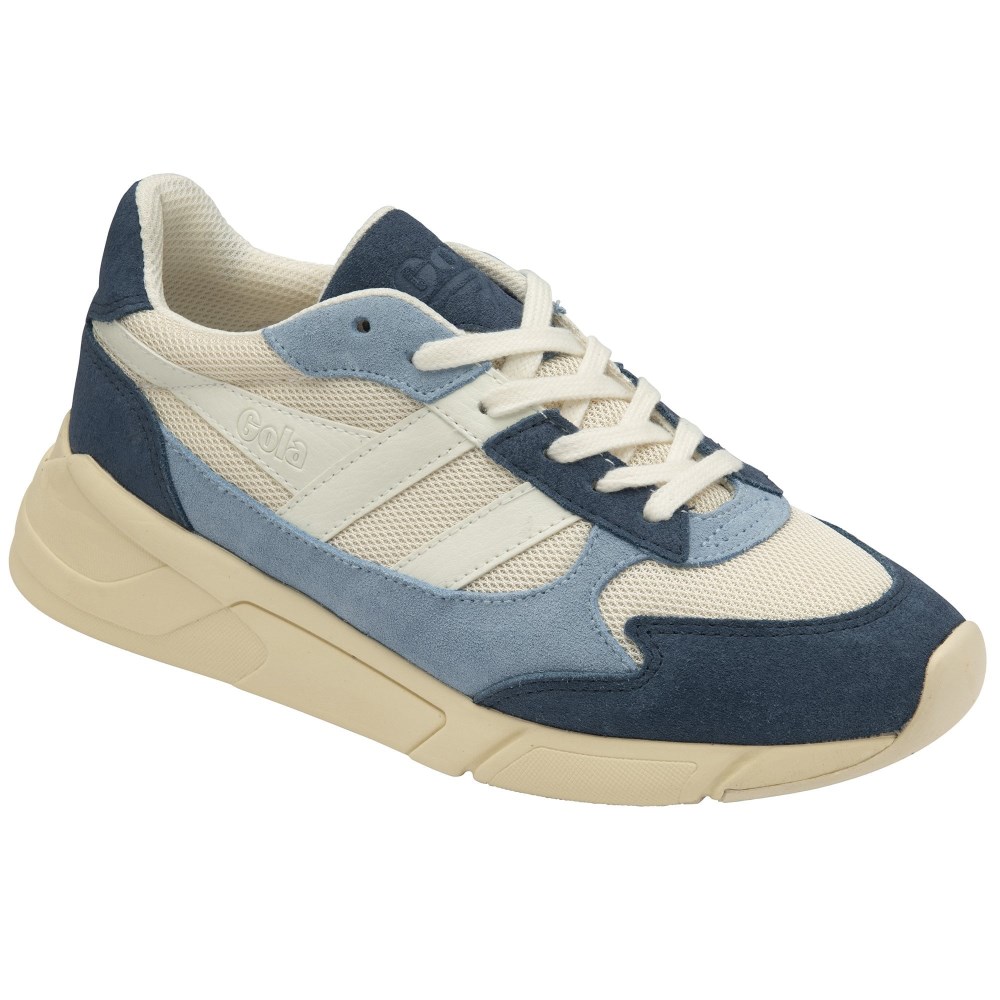 Gola Classics Women's Tempest Sneakers - Off White/Baltic/Dusty Blue