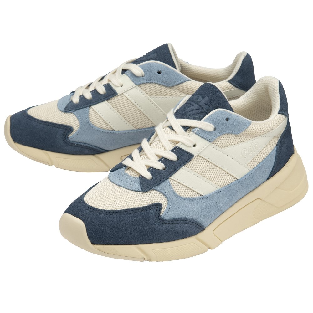 Gola Classics Women's Tempest Sneakers - Off White/Baltic/Dusty Blue