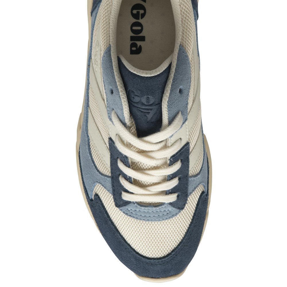 Gola Classics Women's Tempest Sneakers - Off White/Baltic/Dusty Blue