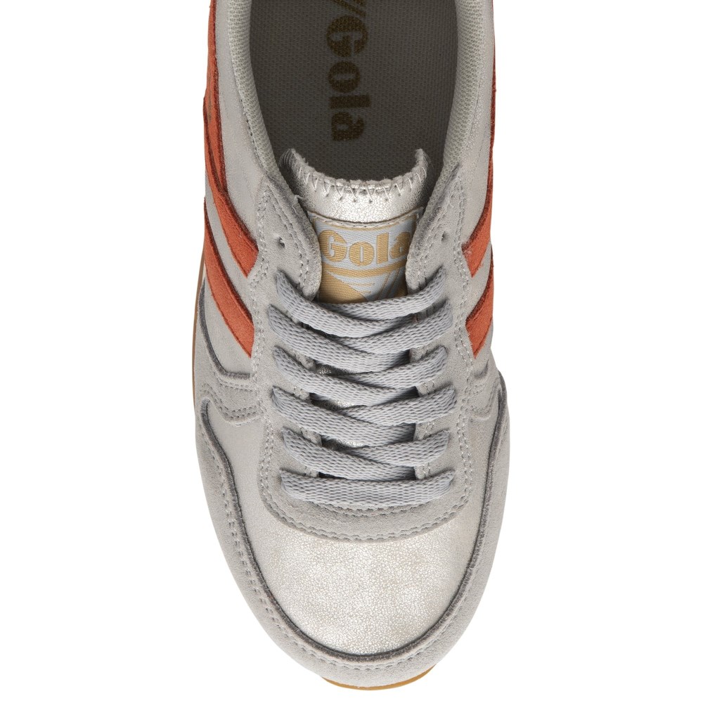 Gola Classics Women's Daytona Blaze Sneakers - Silver/Hot Coral/Limelight