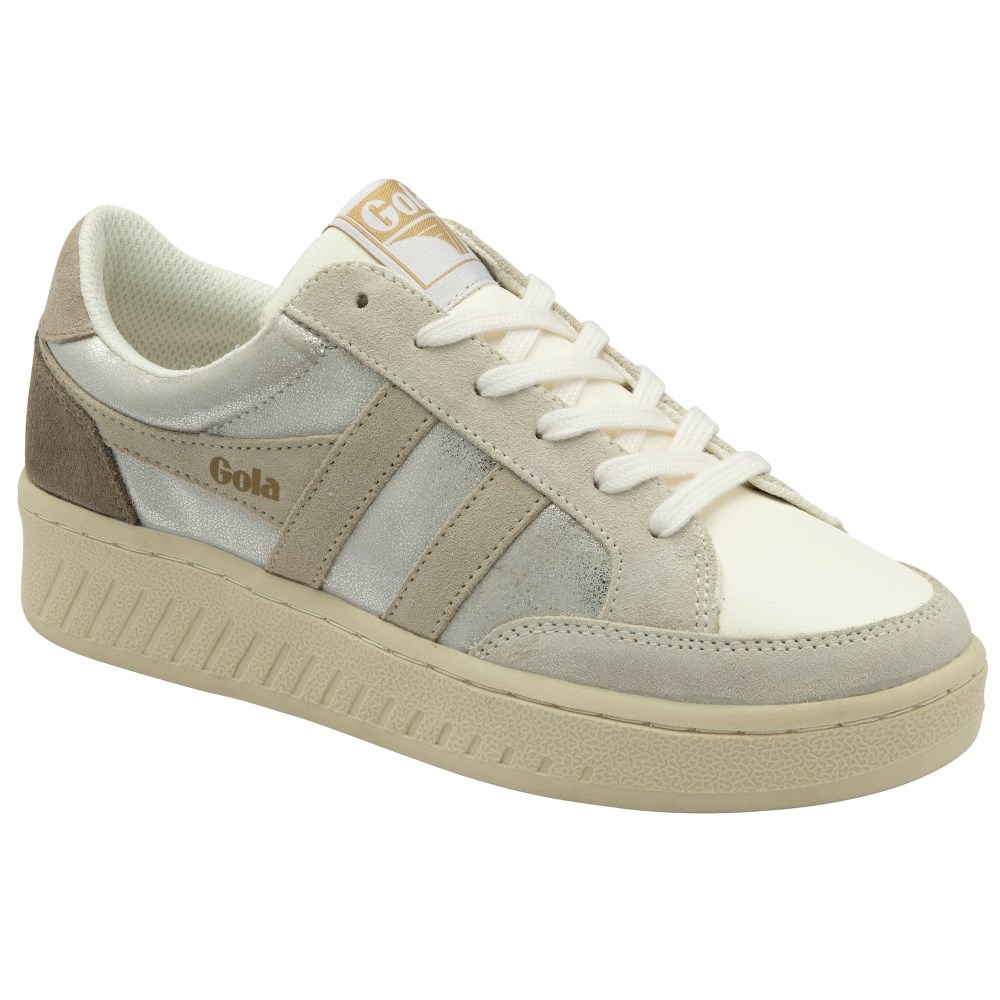 Gola Classics Women's Superslam Blaze Sneakers - Silver/Wheat/Feather Grey