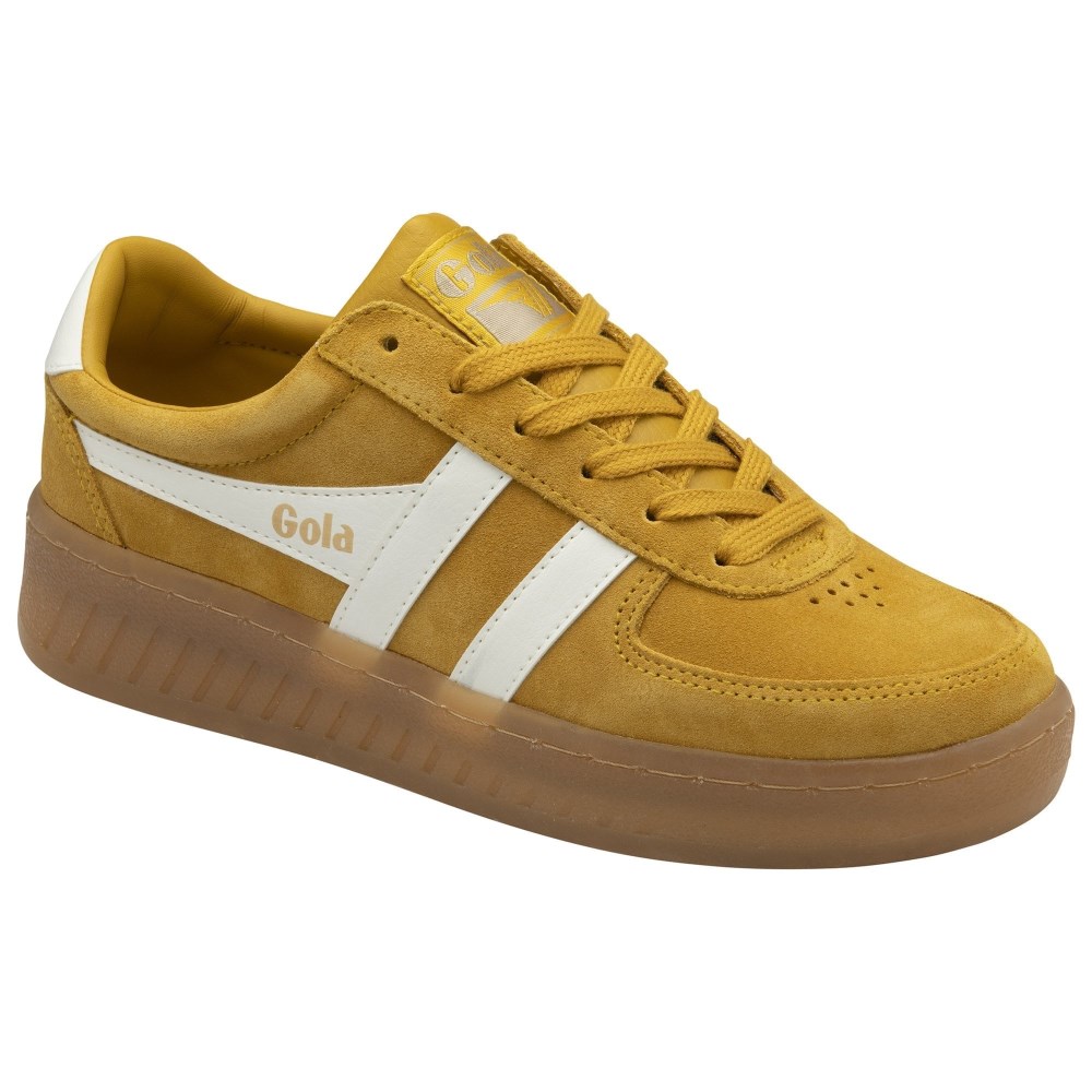 Gola Classics Women's Grandslam Suede Sneakers - Sun/Off White/Gum