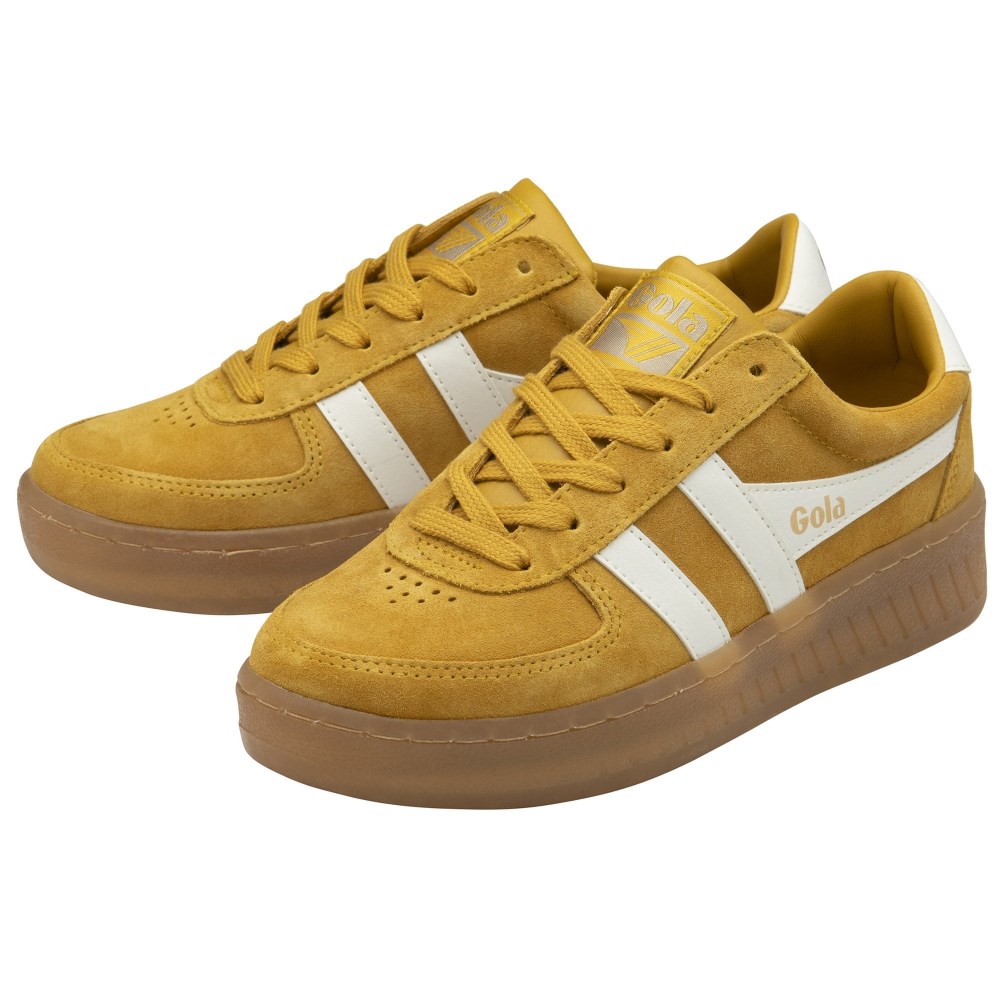 Gola Classics Women's Grandslam Suede Sneakers - Sun/Off White/Gum