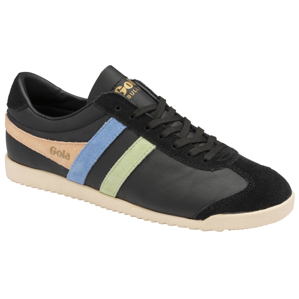 Gola Classics Women's Bullet Trident Sneakers - Black/Patina Green/Vista Blue