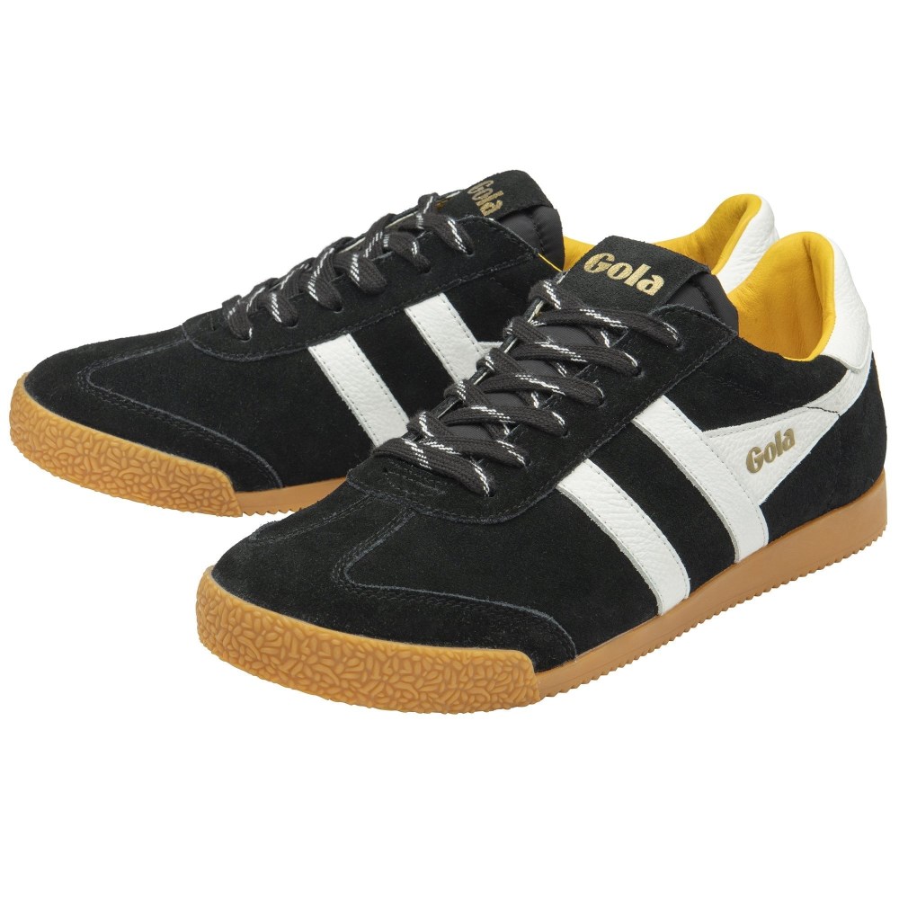Gola Classics Men's Elan 120 Suede Sneakers - Black/White