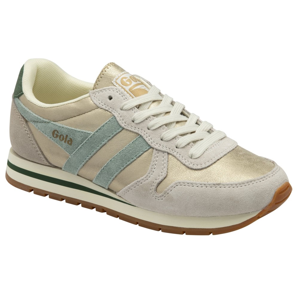 Gola Classics Women's Daytona Blaze Sneakers - Gold/Green Mist/Evergreen