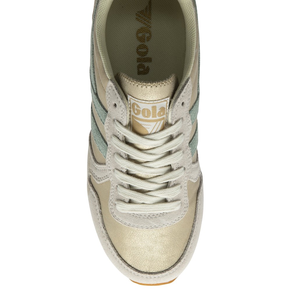 Gola Classics Women's Daytona Blaze Sneakers - Gold/Green Mist/Evergreen
