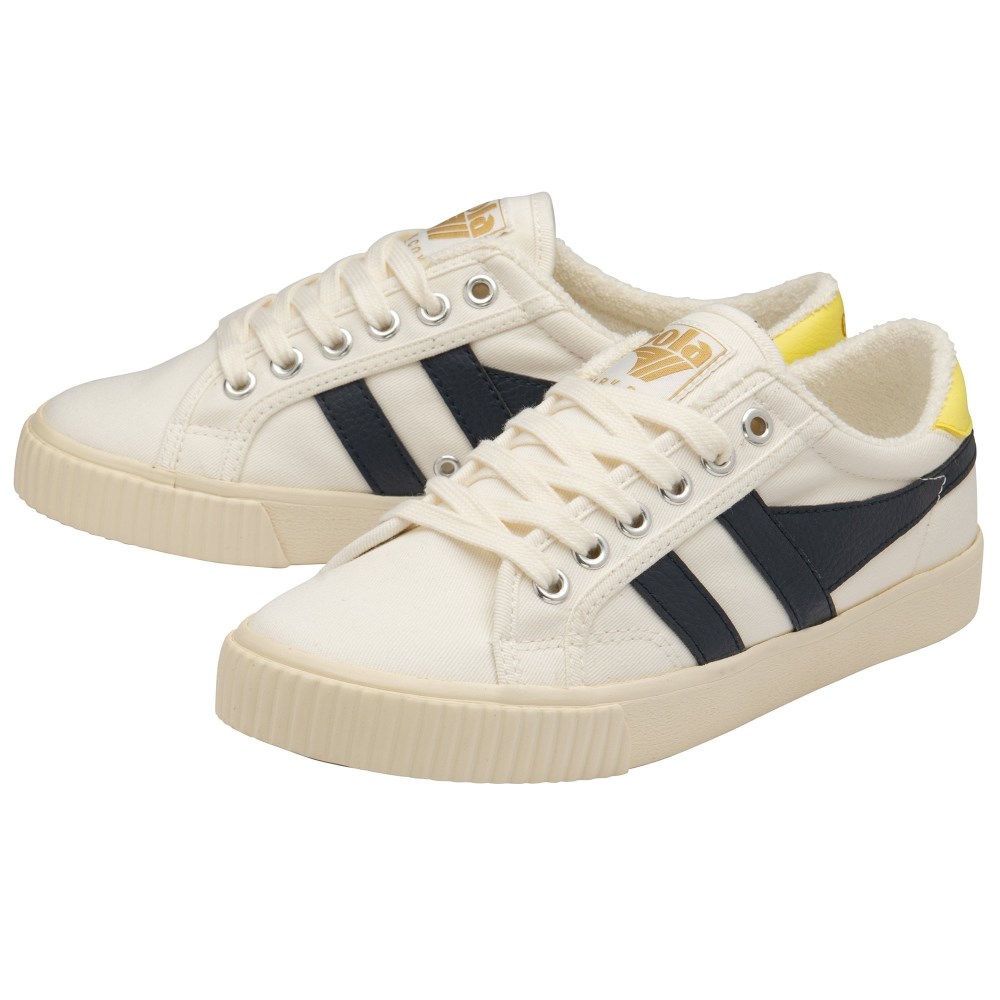 Vegan Gola Classics Women's Tennis Mark Cox Sneakers - Off White/Navy/Limelight