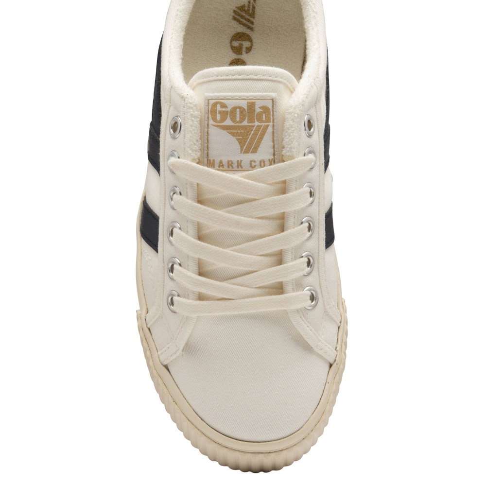 Vegan Gola Classics Women's Tennis Mark Cox Sneakers - Off White/Navy/Limelight