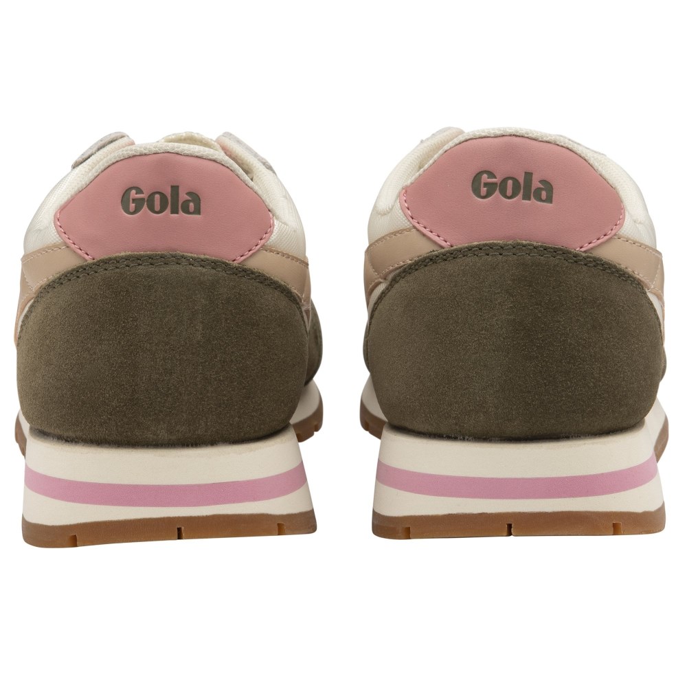 Gola Classics Women's Daytona Sneakers - Off White/Khaki/Pearl Pink