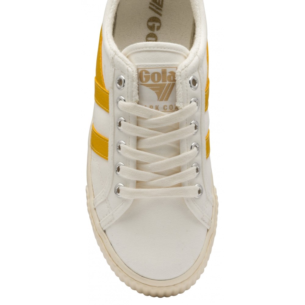 Vegan Gola Classics Women's Tennis Mark Cox Sneakers - Off White/Sun