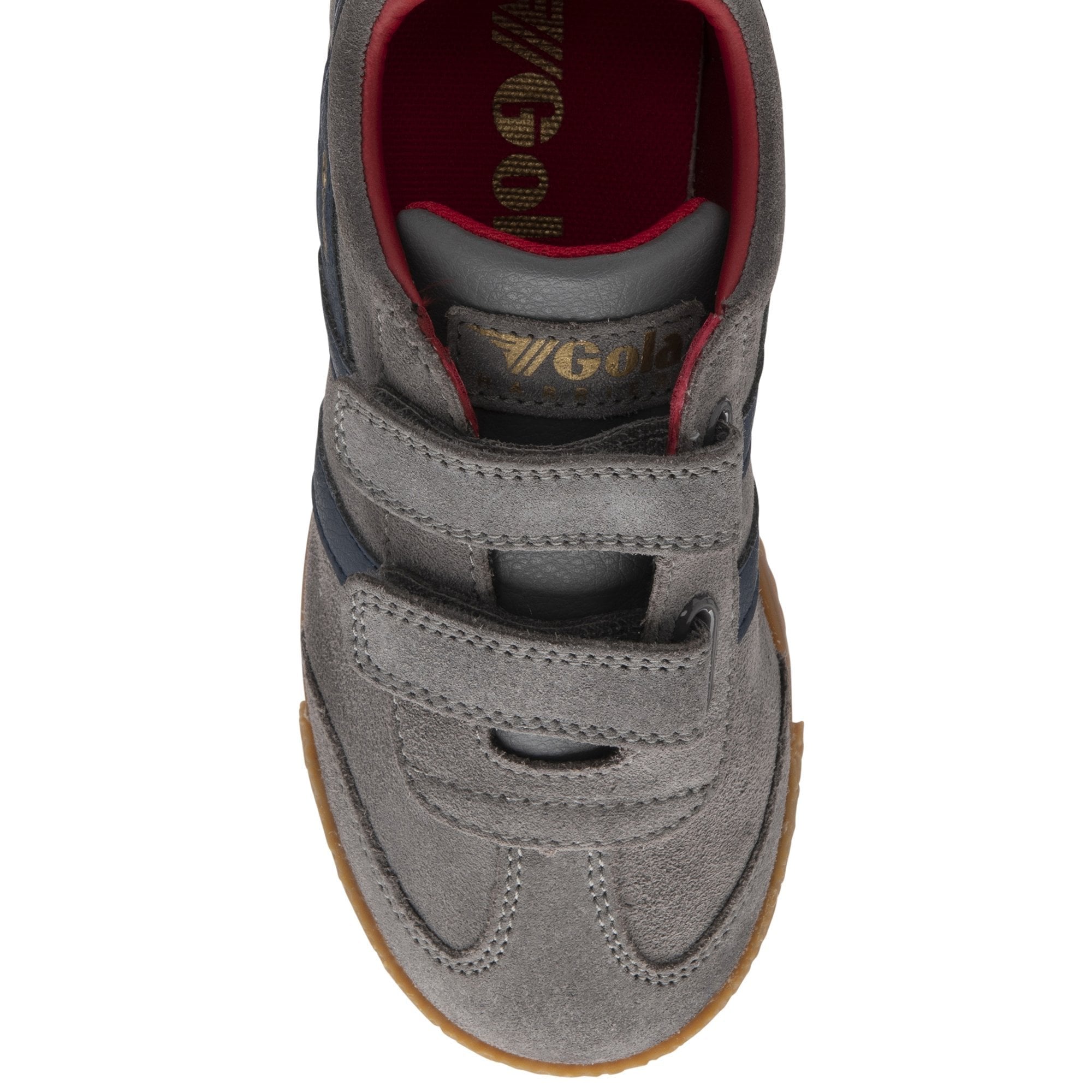 Gola Classics Kids' Harrier Strap Sneakers - Ash/Navy/Deep Red