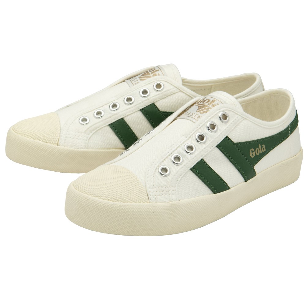 Vegan Gola Classics Women's Coaster Slip - Off White/Green