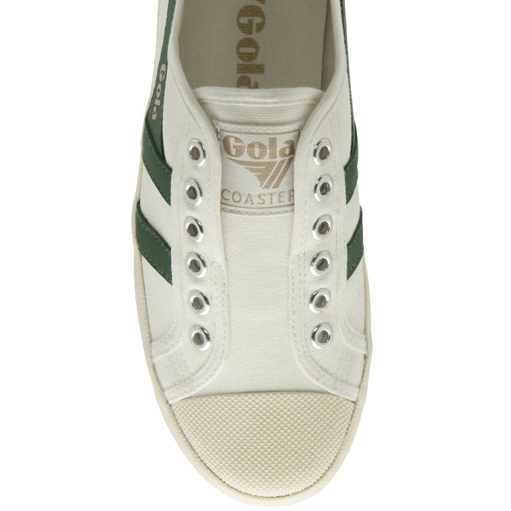Vegan Gola Classics Women's Coaster Slip - Off White/Green