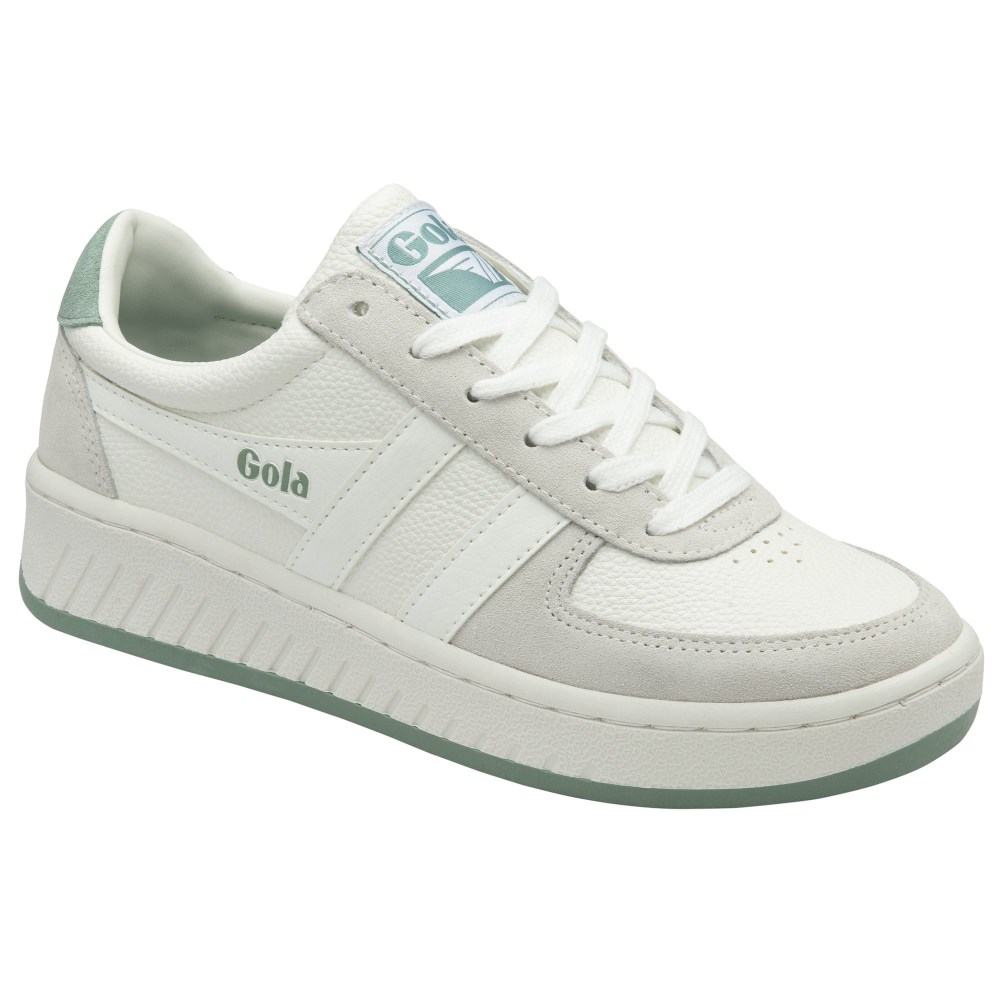 Gola Classics Women's Grandslam '88 Sneakers - White/White/Green Mist