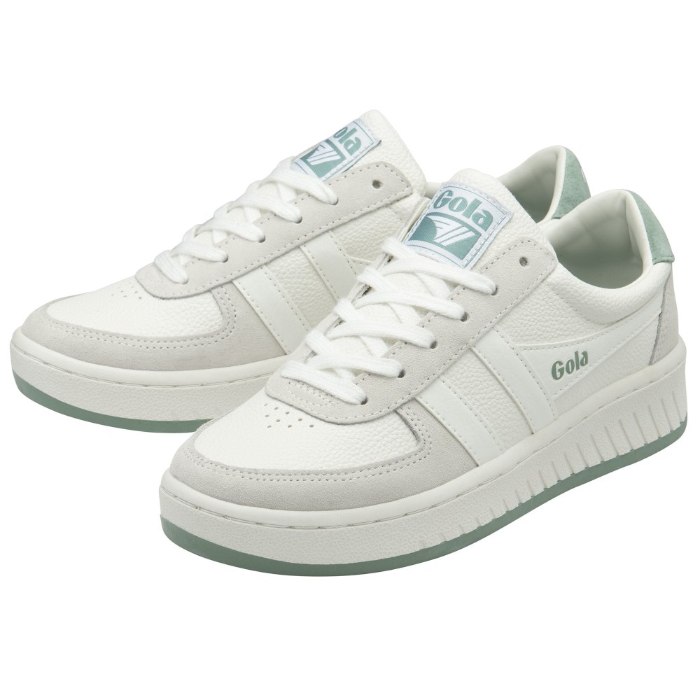 Gola Classics Women's Grandslam '88 Sneakers - White/White/Green Mist