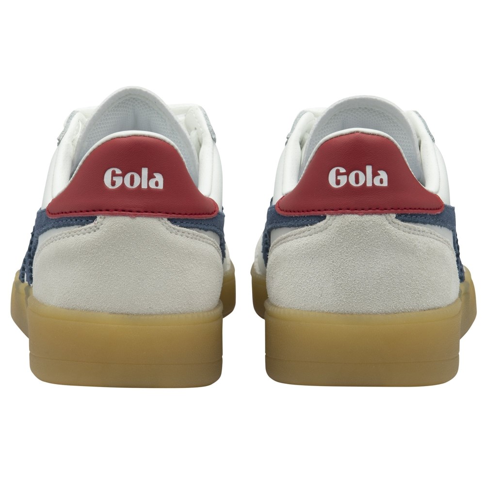Gola Classics Women's Viper Leather Sneakers - White/Moonlight/Deep Red/Gum