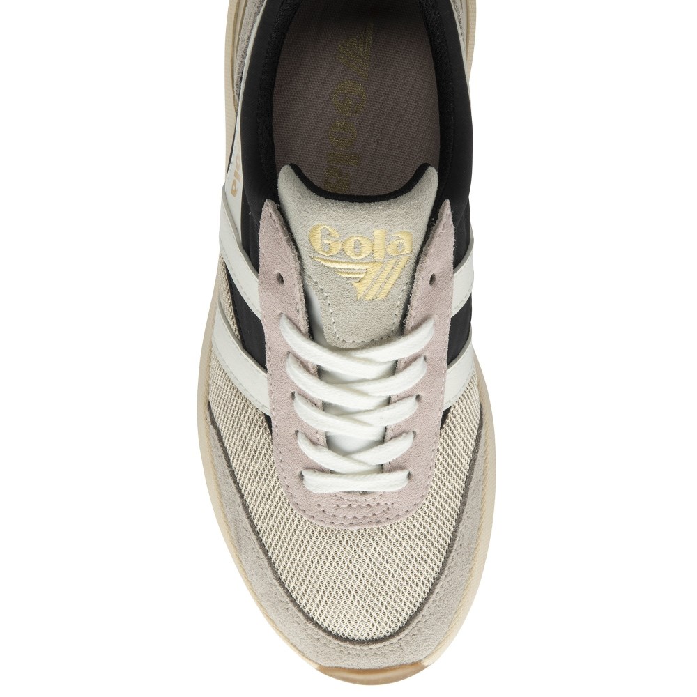 Gola Classics Women's Raven Sneakers - Wheat/Black/Feather Grey