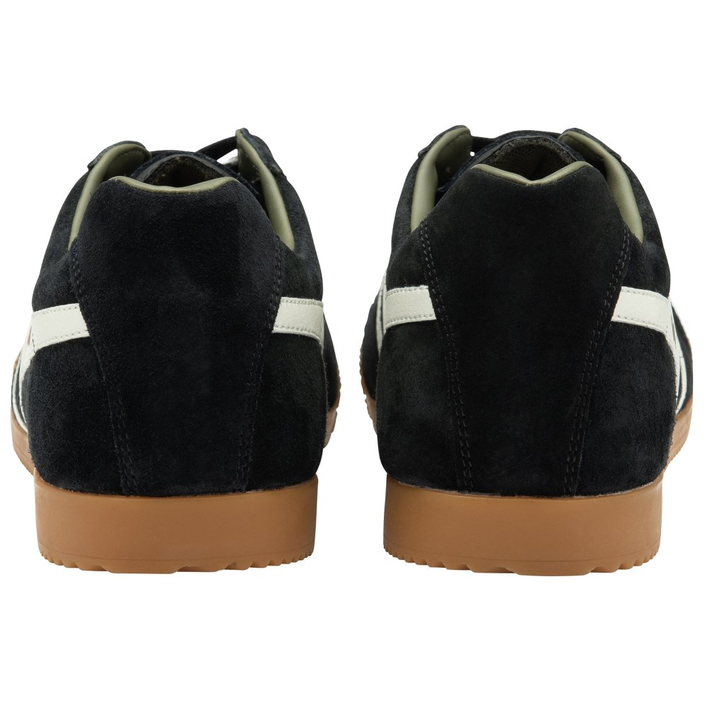 Gola Classics Men's Harrier Suede Sneakers - Black/Off White/Khaki