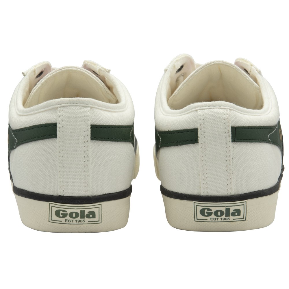 Vegan Gola Classics Men's Comet Plimsoll Sneakers - Off White/Evergreen/Black