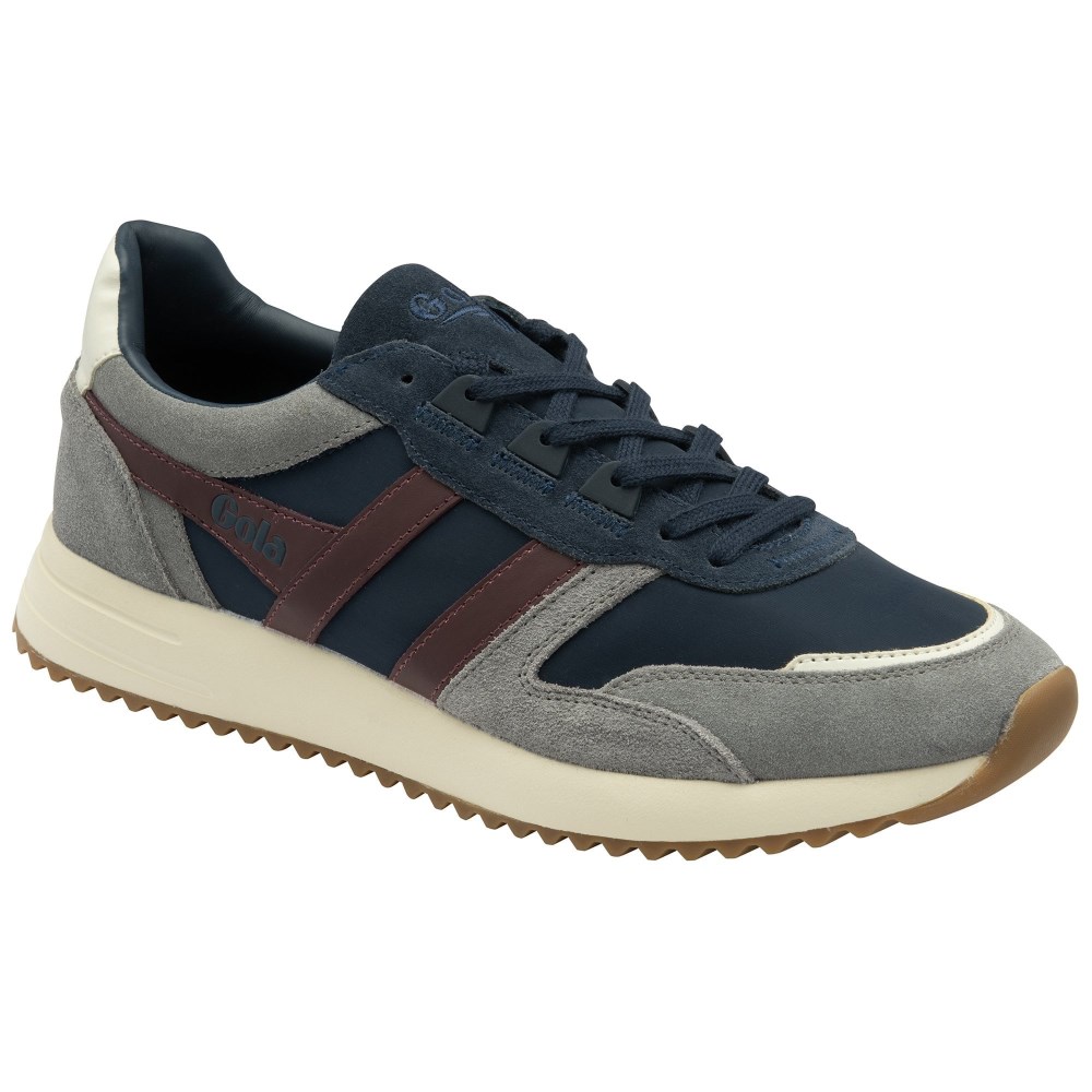 Gola Classics Men's Chicago Sneakers - Navy/Ash/Burgundy