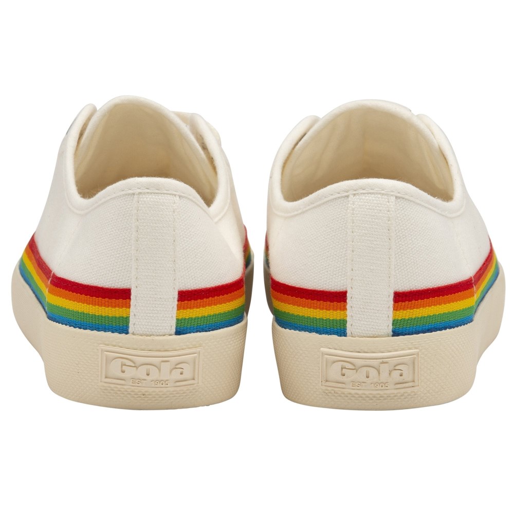 Vegan Gola Classics Women's Coaster Rainbow Drop - Off White/Multi