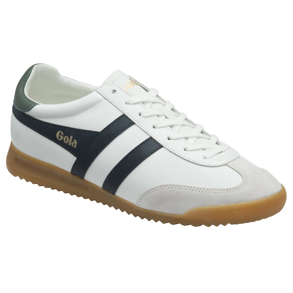Gola Classics Men's Torpedo Leather Sneakers - White/Navy/Sage