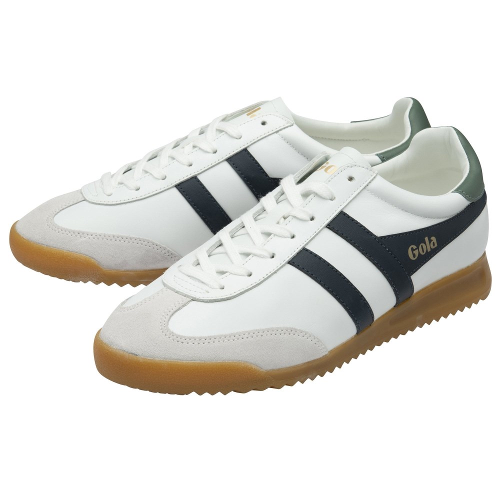 Gola Classics Men's Torpedo Leather Sneakers - White/Navy/Sage