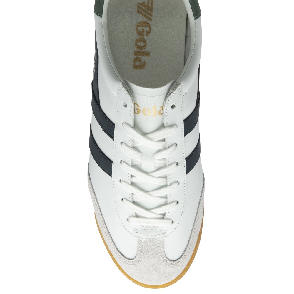 Gola Classics Men's Torpedo Leather Sneakers - White/Navy/Sage