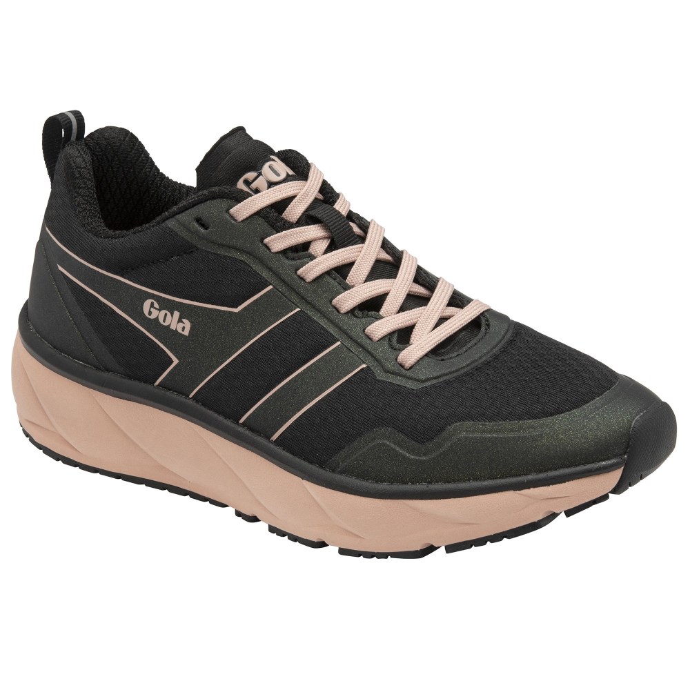 Gola Performance Women's Typhoon Sneakers - Black/Pearl Pink