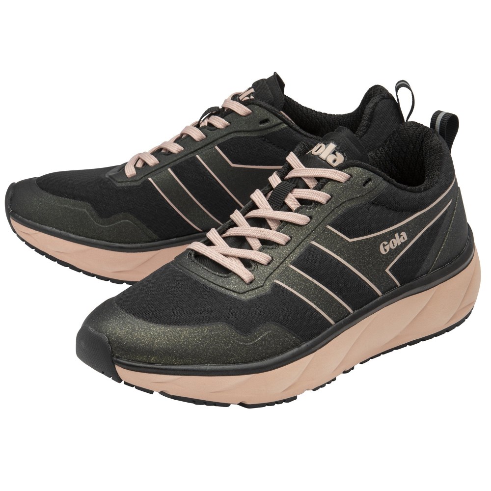 Gola Performance Women's Typhoon Sneakers - Black/Pearl Pink