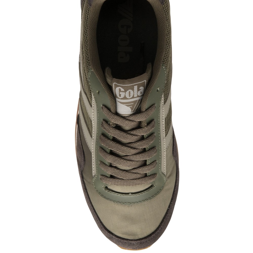 Gola Classics Men's Atlanta Sneakers - Khaki/Rhino/Dark Brown