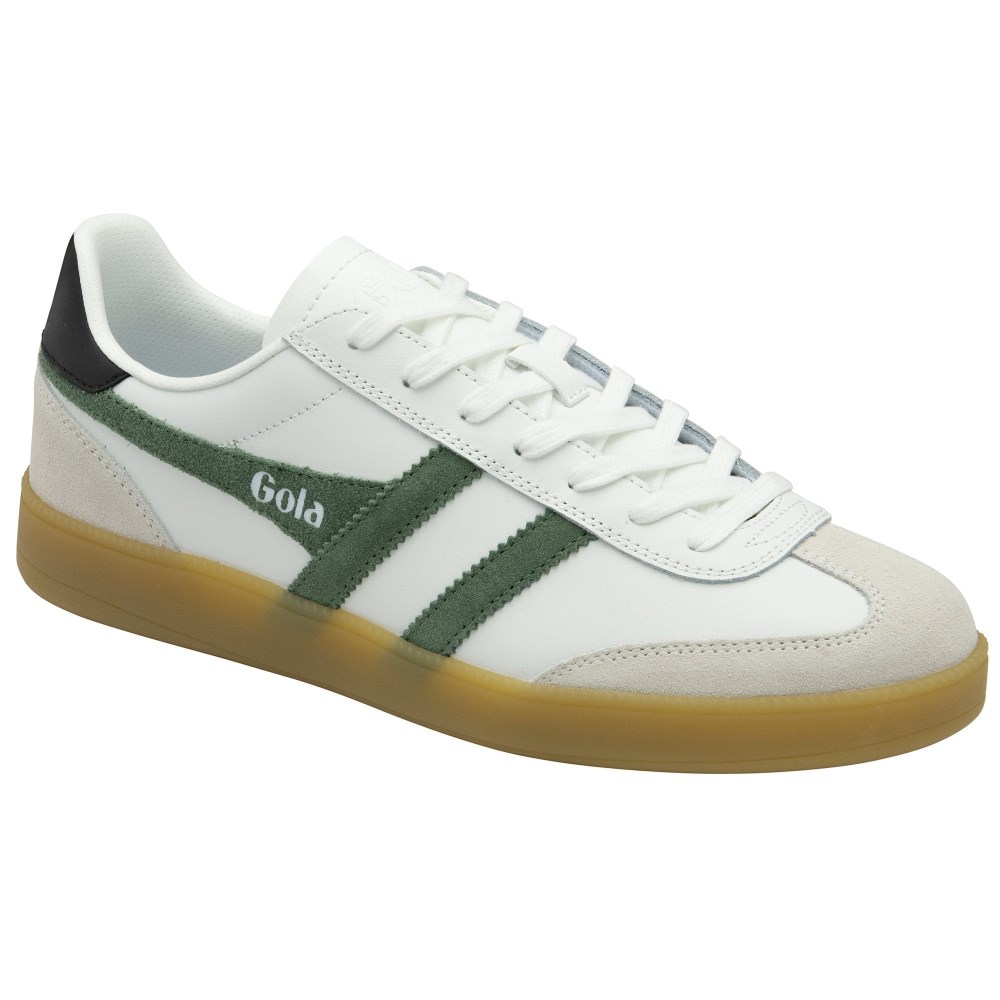 Gola Classics Men's Viper Leather Sneakers - White/Evergreen/Black/Gum