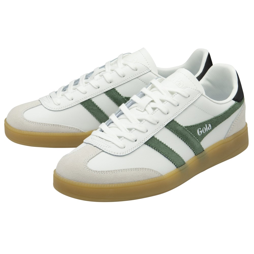 Gola Classics Men's Viper Leather Sneakers - White/Evergreen/Black/Gum