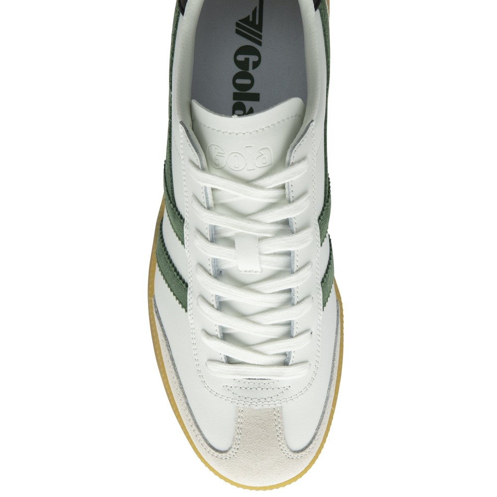 Gola Classics Men's Viper Leather Sneakers - White/Evergreen/Black/Gum
