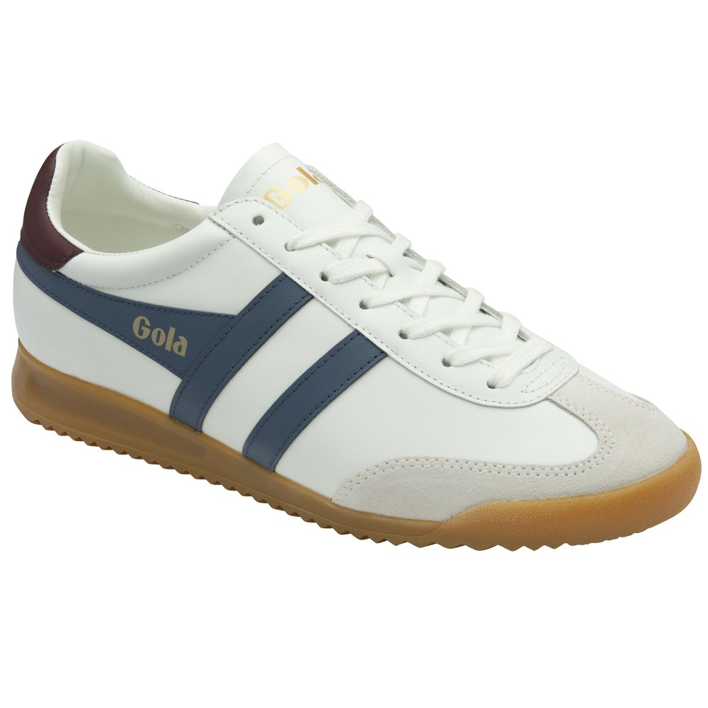 Gola Classics Men's Torpedo Leather Sneakers - White/Moonlight/Burgundy