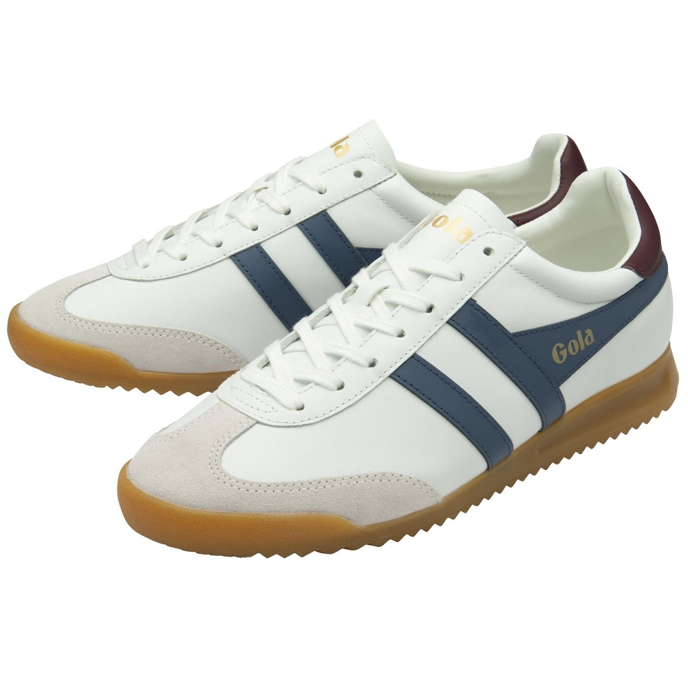 Gola Classics Men's Torpedo Leather Sneakers - White/Moonlight/Burgundy