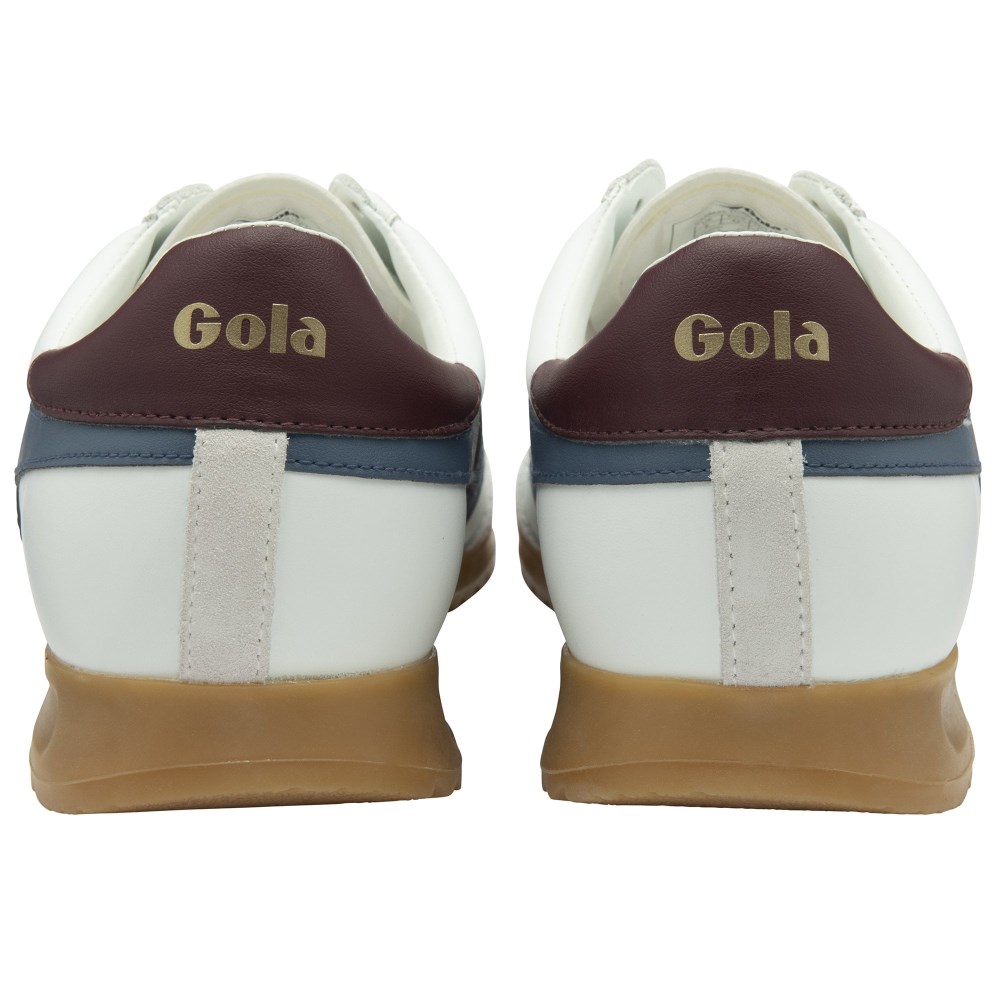 Gola Classics Men's Torpedo Leather Sneakers - White/Moonlight/Burgundy