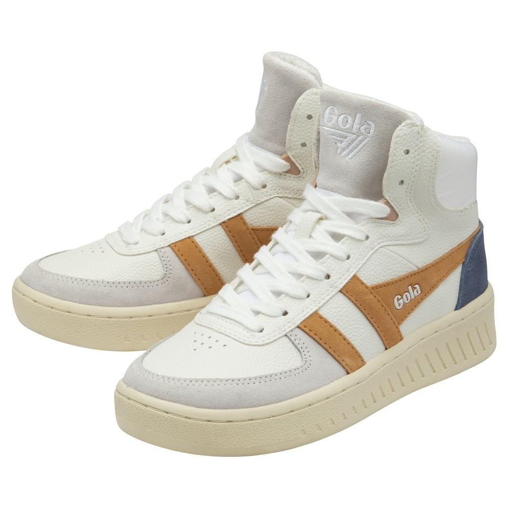 Gola Classics Women's Slam Trident Sneakers - White/Salmon/Moonlight