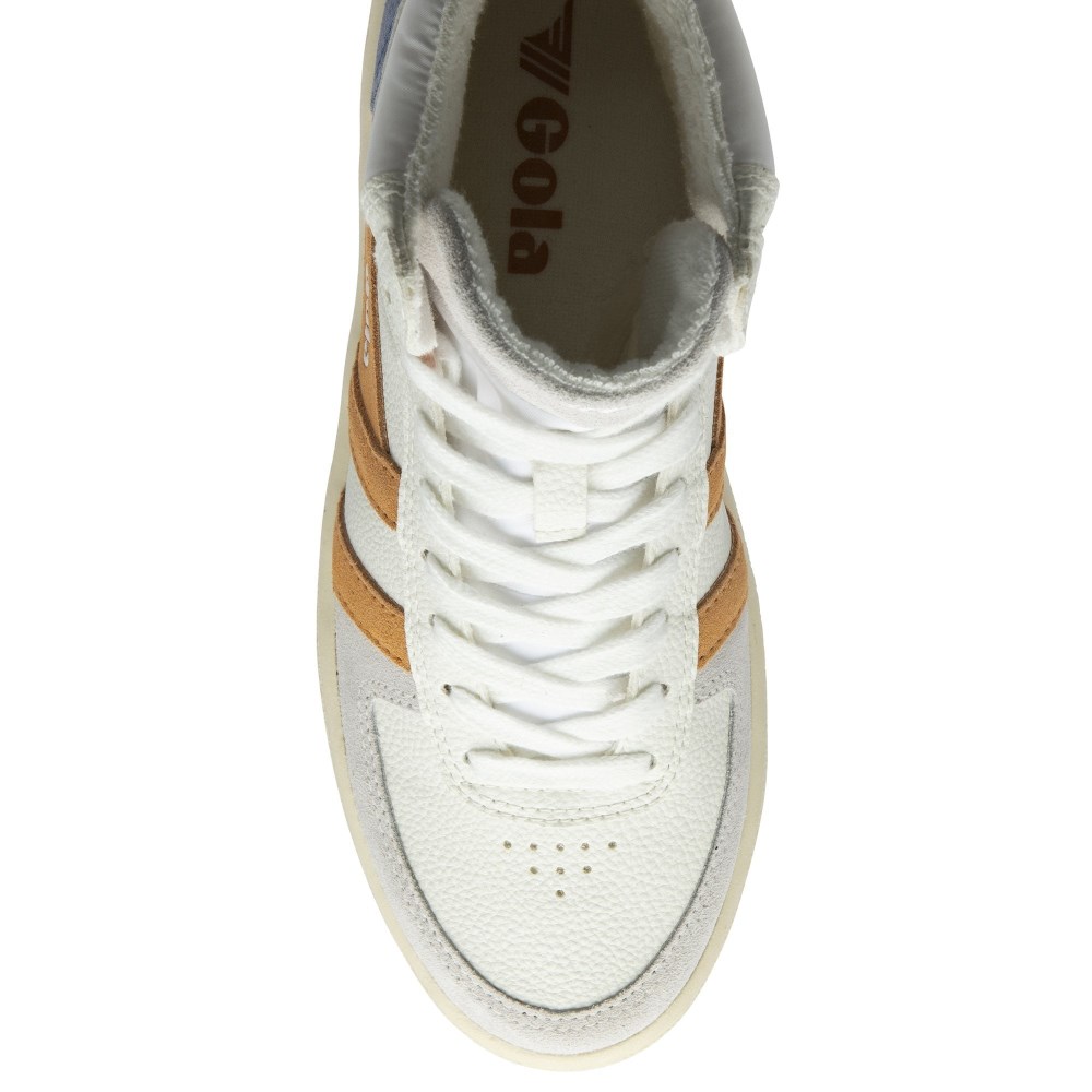 Gola Classics Women's Slam Trident Sneakers - White/Salmon/Moonlight