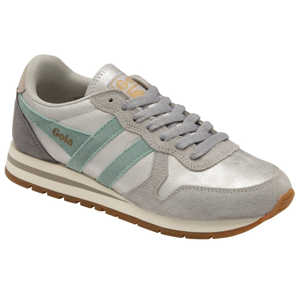 Gola Classics Women's Daytona Blaze Sneakers - Silver/Green Mist/Feather Grey