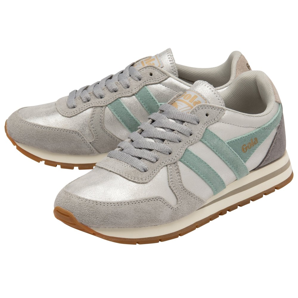 Gola Classics Women's Daytona Blaze Sneakers - Silver/Green Mist/Feather Grey